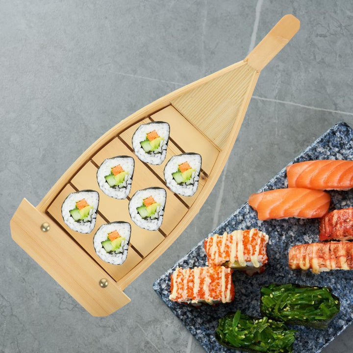 DOITOOL Holz Sushi Boot Sushi Teller Japanischen Stil Sushi Tablett für Home Restaurant