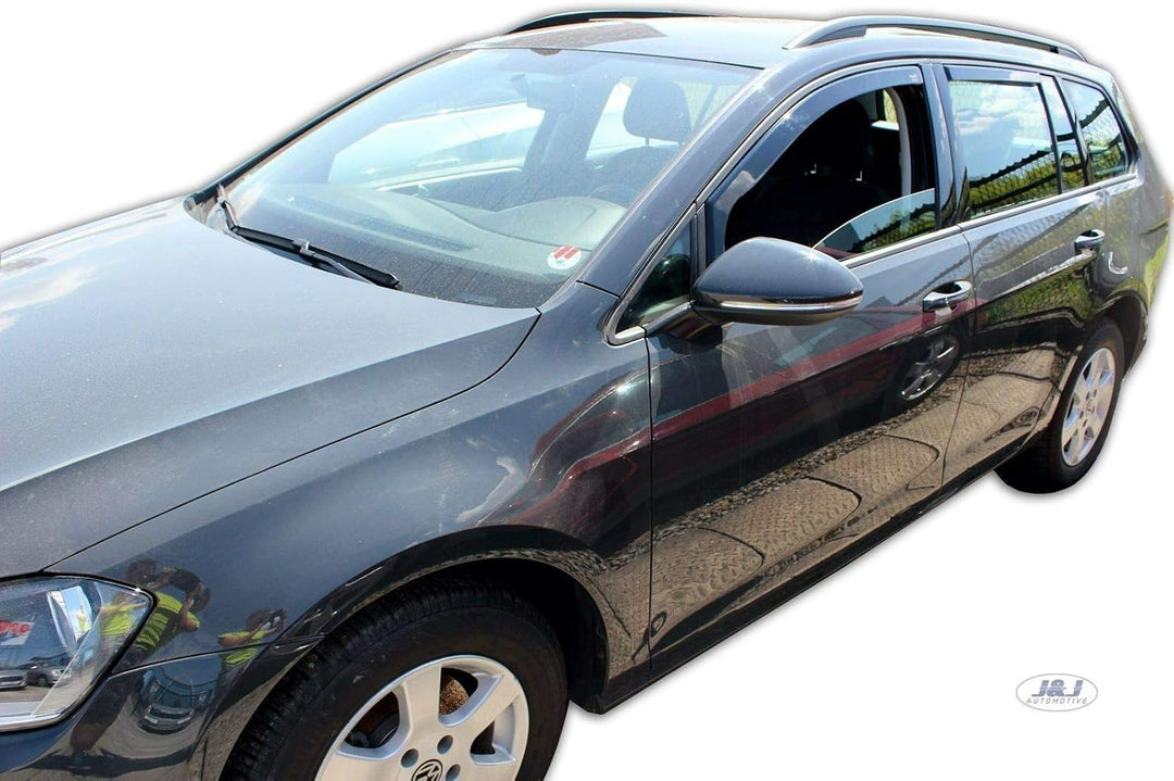 J&J AUTOMOTIVE | Windabweiser Passend Für Golf 7, 5-Türer 2012-2019, Heko Regenabweiser, Schwarz, Ge