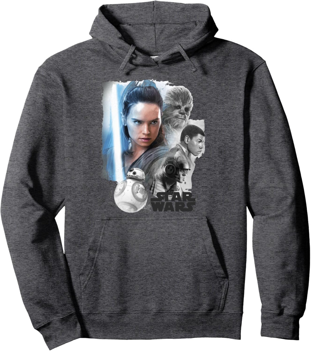 Star Wars Last Jedi Rey & the Team Are Ready Pullover Hoodie
