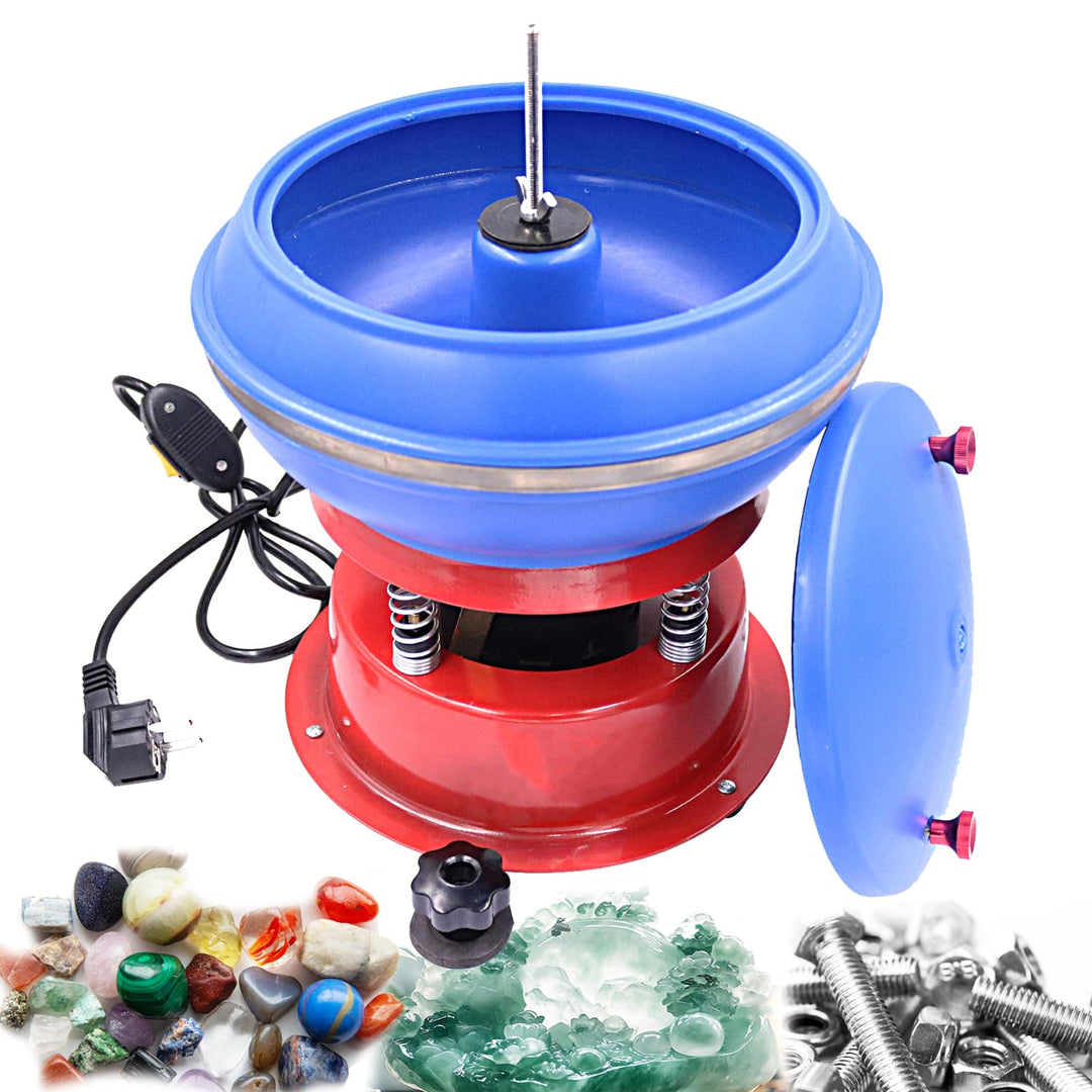Poliermaschine Polierer, 3,5L 8 Zoll Elektrischer Stein Vibrations Tumbler Schmuck Vibrations Polier