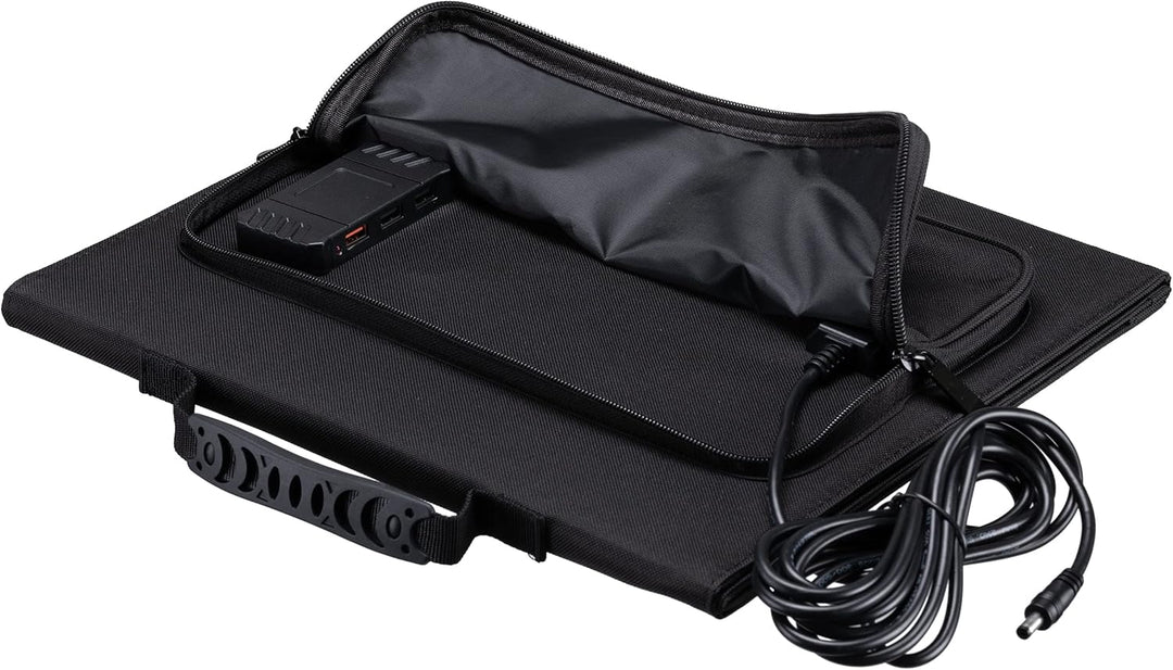 Bresser Solar Ladegerät 40W mit 1x DC- und 3x USB-A-Anschlüssen inkl. USB-A-Buchse mit QC3.0 zur Sch