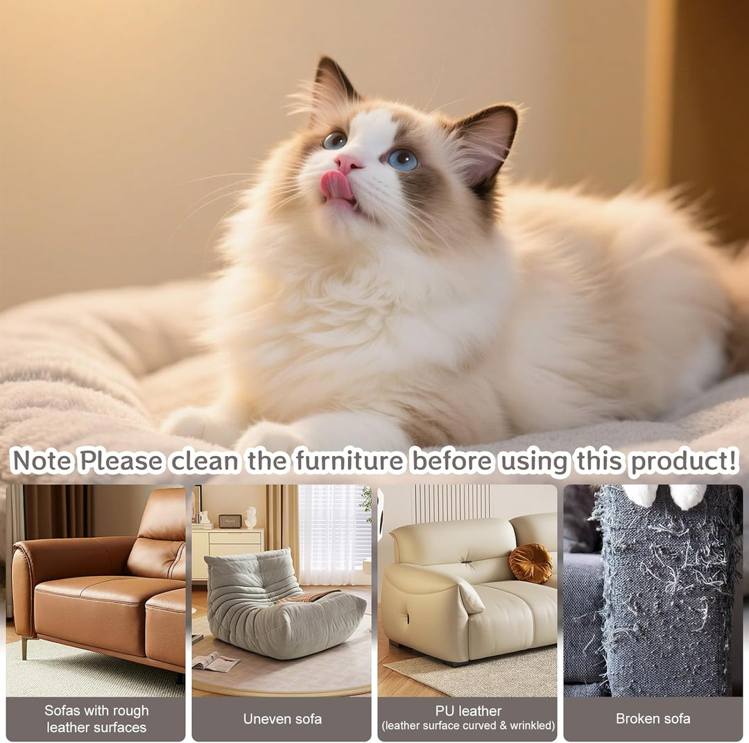 Katzenschutz Transparent 30 cm x 3 m – Selbstklebende Kratzschutzfolie für Möbel, Sofa & Türen, Rück