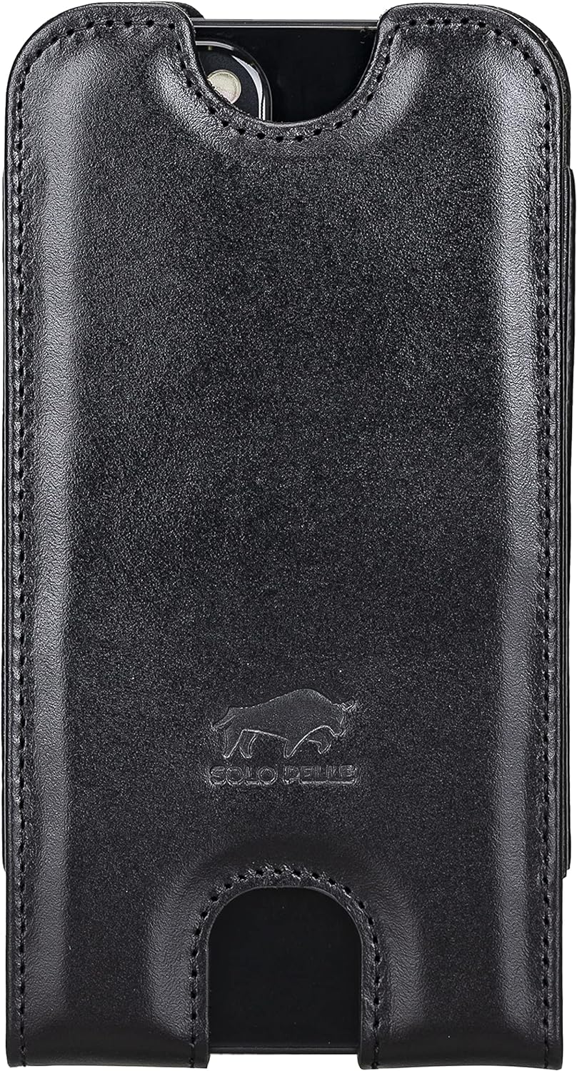 Solo Pelle Lederhülle für das iPhone 12 Mini + 13 Mini bis 5,4 Zoll Case Leder Hülle Ledertasche aus