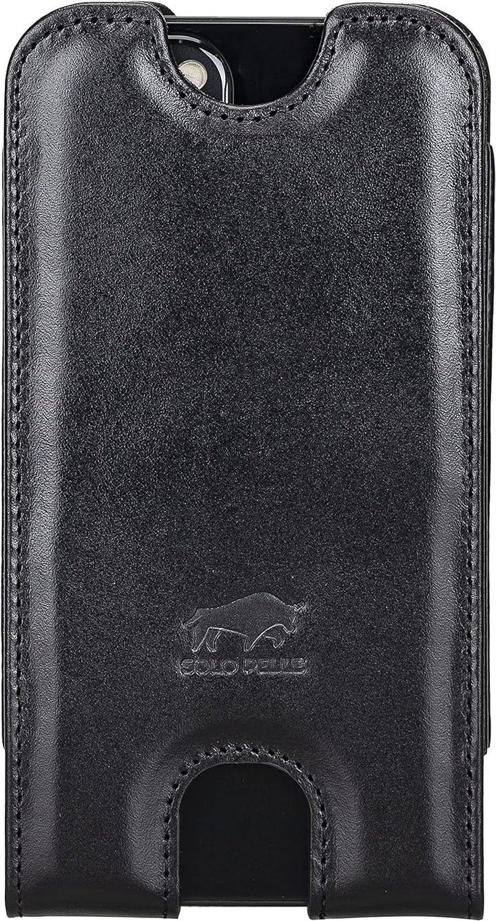 Solo Pelle Lederhülle für das iPhone 12 Mini + 13 Mini bis 5,4 Zoll Case Leder Hülle Ledertasche aus