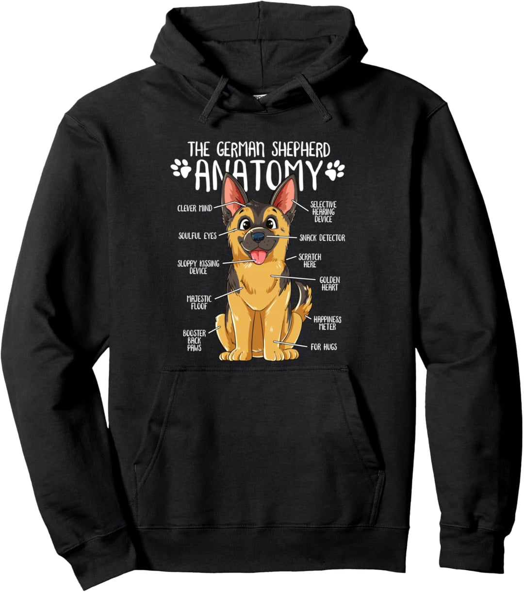 Deutscher Schäferhund Lustig Hund Anatomie Hundehalter Pullover Hoodie
