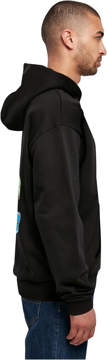 Mister Tee Herren Intepol Ultraheavy Oversize Hoodie, Männer Kapuzenpullover, erhältlich in Black, G