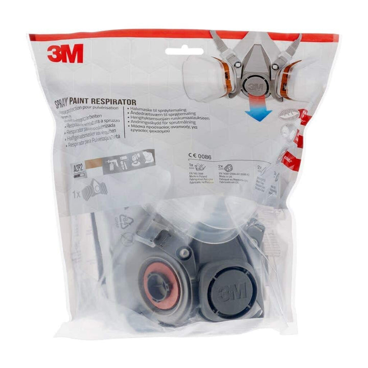 3M 6002 CR Ersatzfilter für Farbspritzarbeiten 6002CR – 1 Filter mit Doppel-Atemventil &amp; Mehrweg-Hal