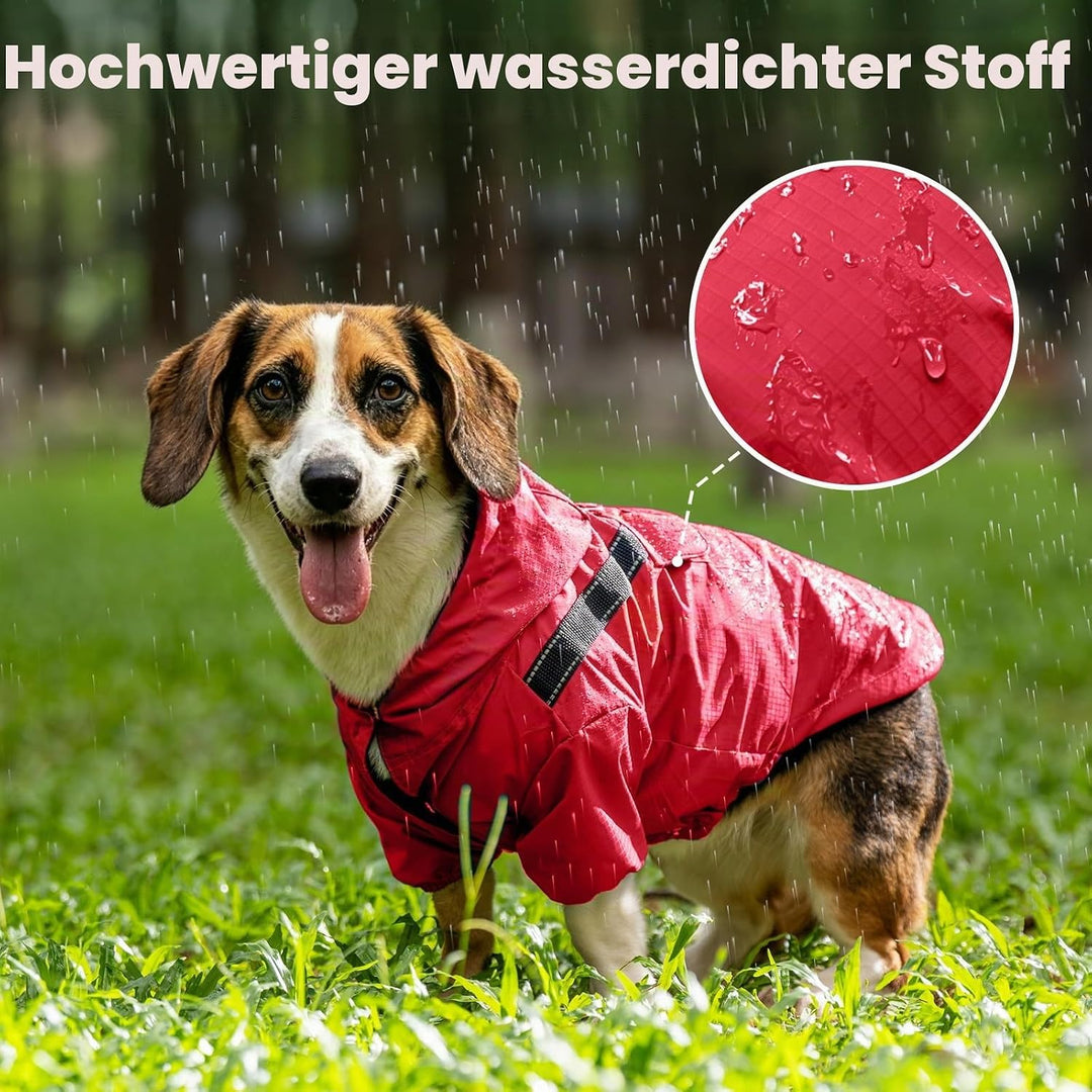 JoyDaog Regenmantel für extra kleine Hunde mit Kapuze, wasserdichte Outdoor-Regenjacke für Hunde, We