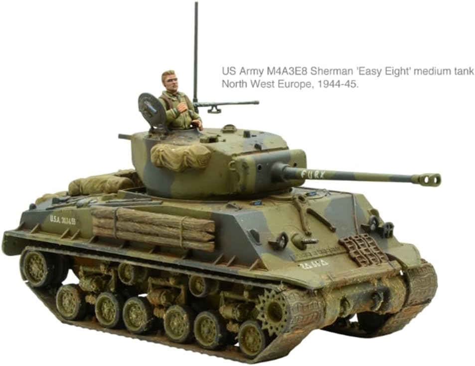 Warlord Games M4A3E8 Sherman Easy Eight – 1:56 / 28 mm Kunststoff-Modelltank für Bolt Action, sehr d