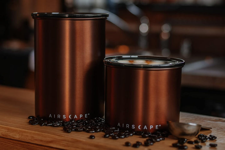 Airscape Kaffeedose aus Edelstahl | Lebensmittelaufbewahrungsbehälter | patentierter luftdichter Dec