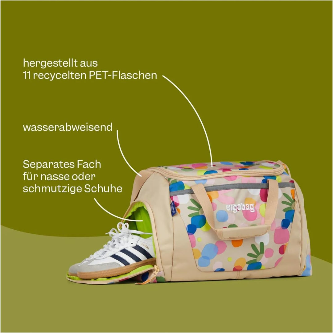 ergobag Sporttasche | 20 Liter Kindersporttasche mit Schuhfach, verschiedene Motive, ideal als Schwi