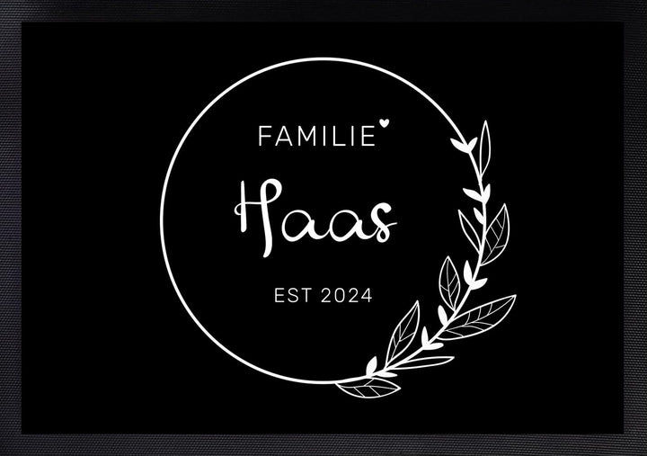 Manilu Personalisierte Fussmatte 50x70cm | mit eigenen Namen | Geschenkidee für Paare &amp; Familien | z