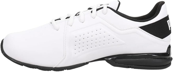 PUMA Herren Viz Runner Sneaker 44 EU Weiss Schwarz, 44 EU Weiss Schwarz