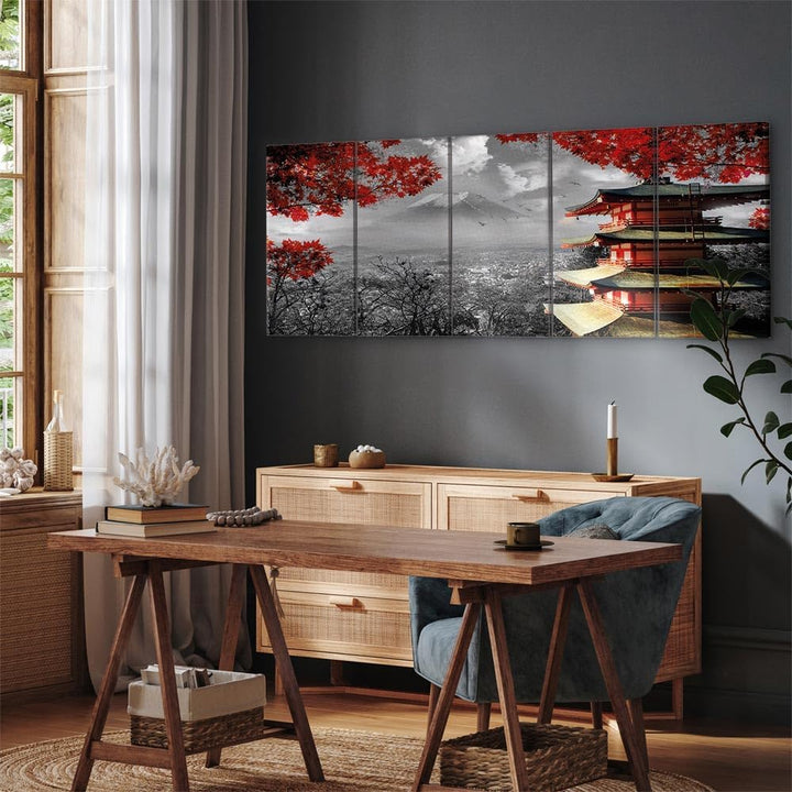 murando Akustikbild Japan Bilder Akustikschaum Hochleistungsschallabsorber Schallschutz Leinwand 5 t