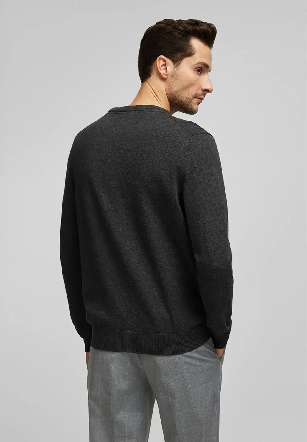 Daniel Hechter Herren Knit Crewneck Nos Pullover S Anthracite, S Anthracite