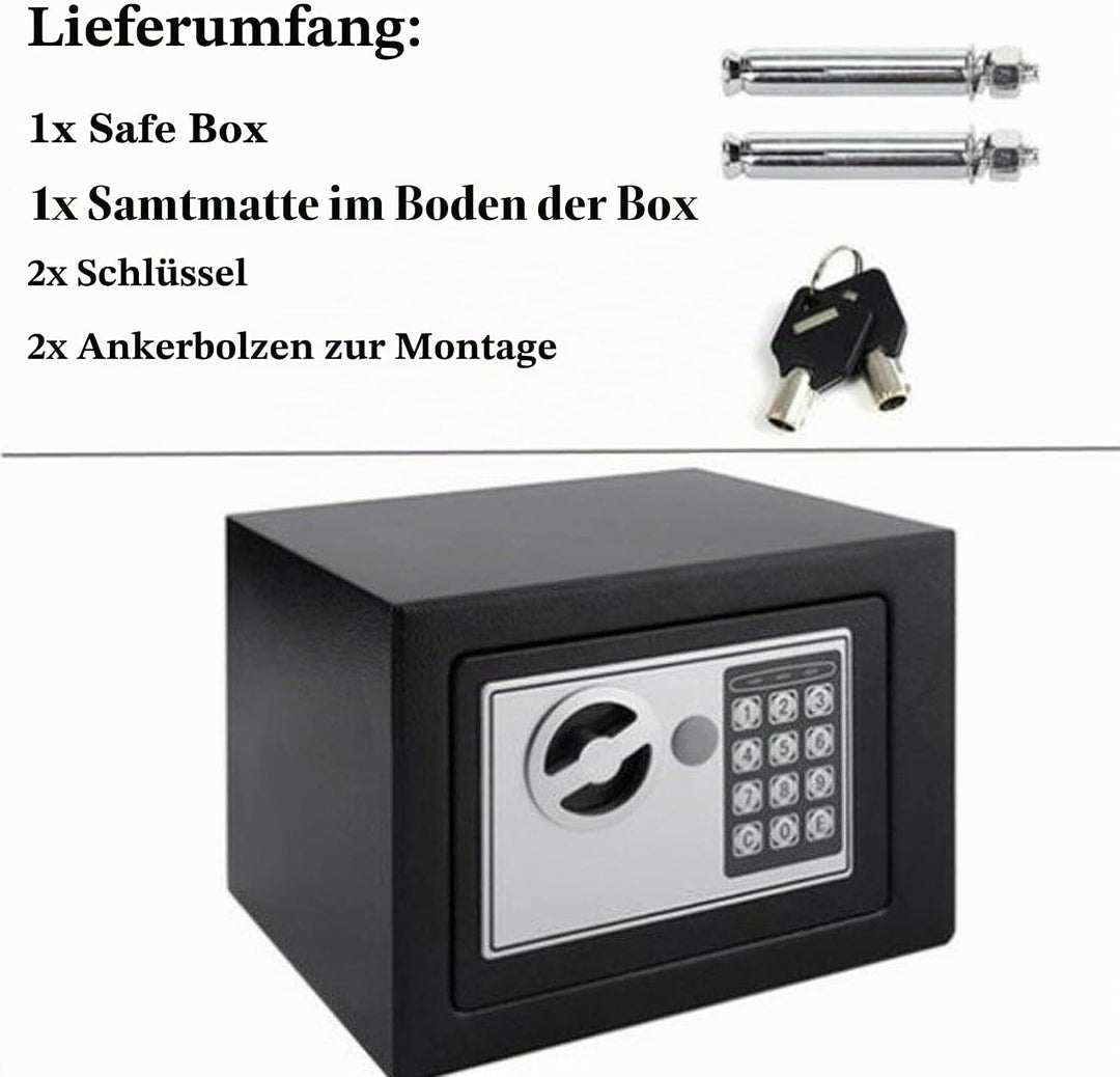Tresor Klein Elektronischer Safe, Safe Tresor Feuerfest Möbeltresor Dokumententresor Geldschrank Wan