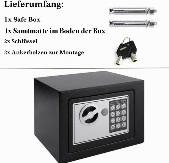 Tresor Klein Elektronischer Safe, Safe Tresor Feuerfest Möbeltresor Dokumententresor Geldschrank Wan