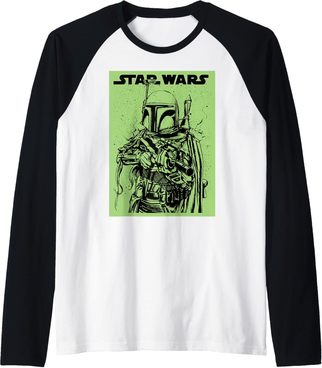 Star Wars Boba Fett Green Boxed Raglan