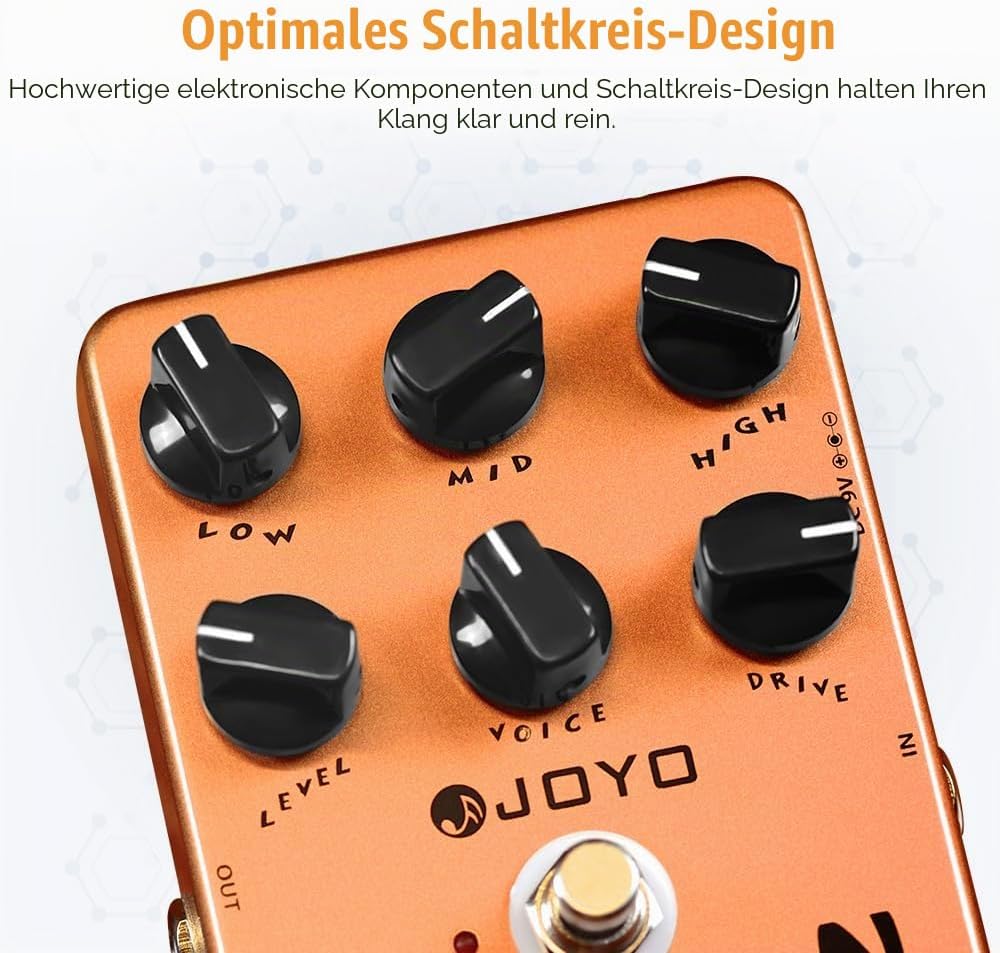 JOYO American Sound Amp Simulator Pedal of Fd 57 Deluxe Verstärker von Clean to Overdrive Sound für