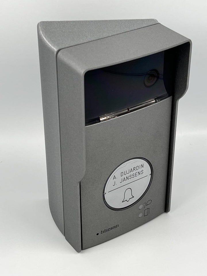 XONI Gehäuse 30° Winkel rechts grau metallisiert kompatibel mit BTicino Linea 3000 Videotelefon & An