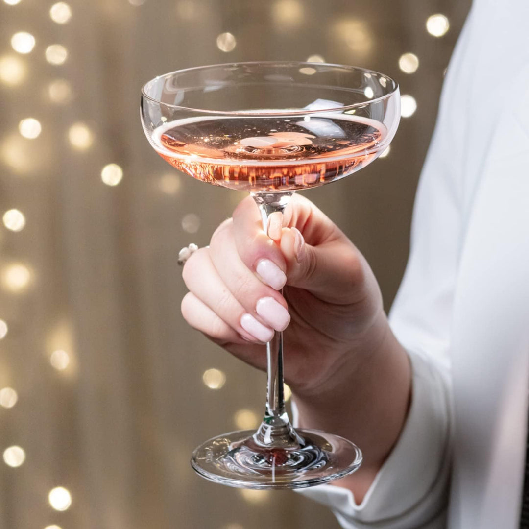 KROSNO Sektschalen Sektgläser Champagner-Gläser | Set von 6 | 240 ML | Harmony Kollektion | Perfekt