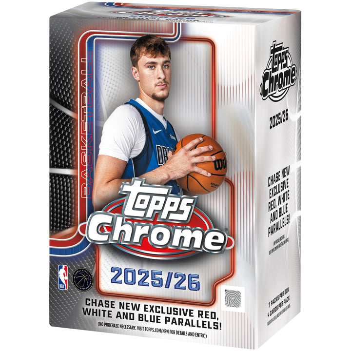 Topps 2025-26 Chrom-Basketball, werksseitig versiegelt, Vorteilsbox, Vorteilsbox