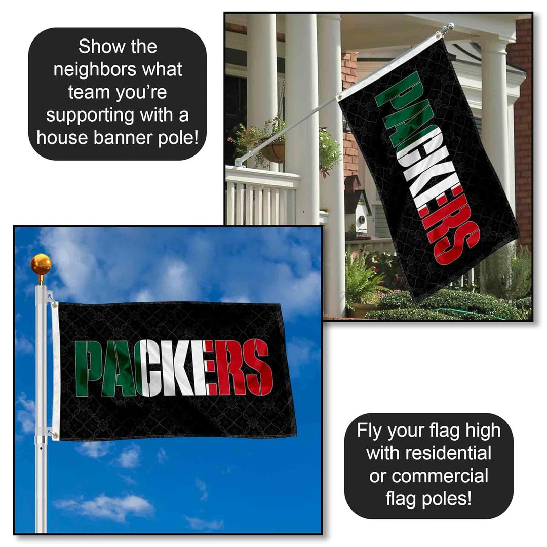 WinCraft Green Bay Packers Mexiko-Flagge, mexikanische Farben, für drinnen und draussen, 90 x 150 cm