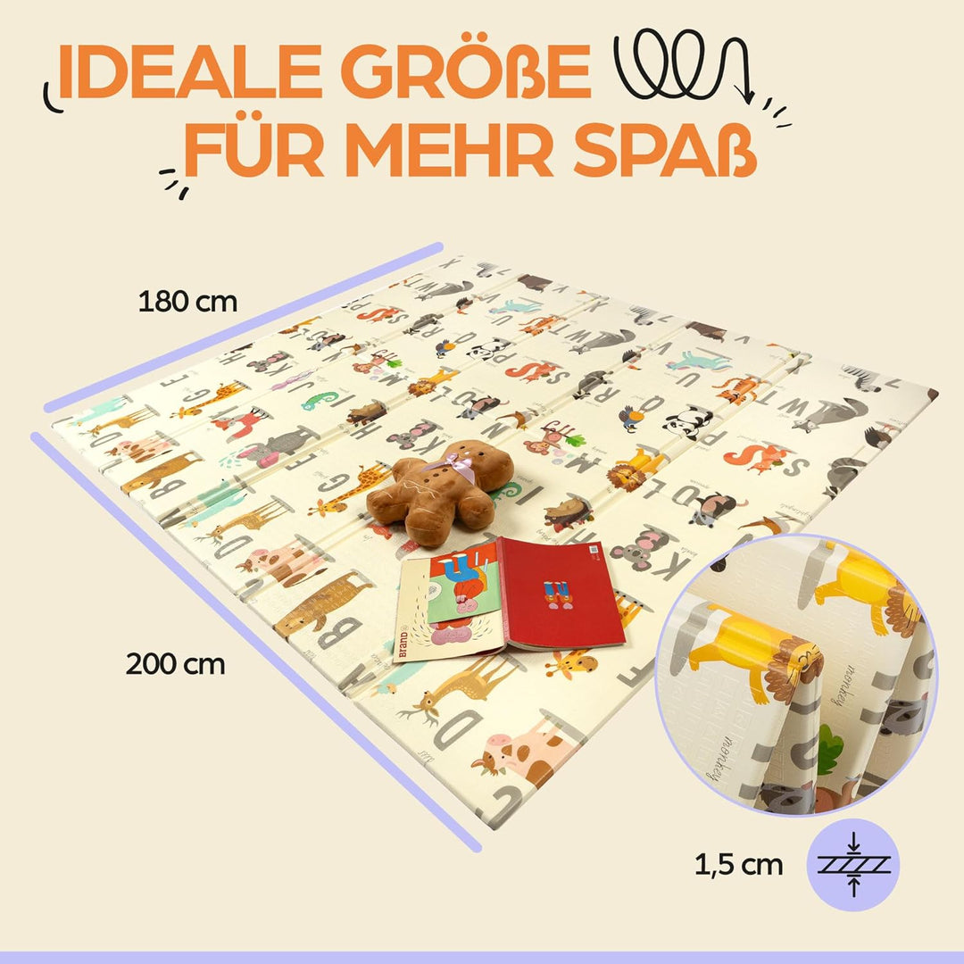 Baby-Spielmatte, faltbar, sensorisch, wasserdicht, ungiftig, wendbar. Vielseitige Matte, perfekt zum