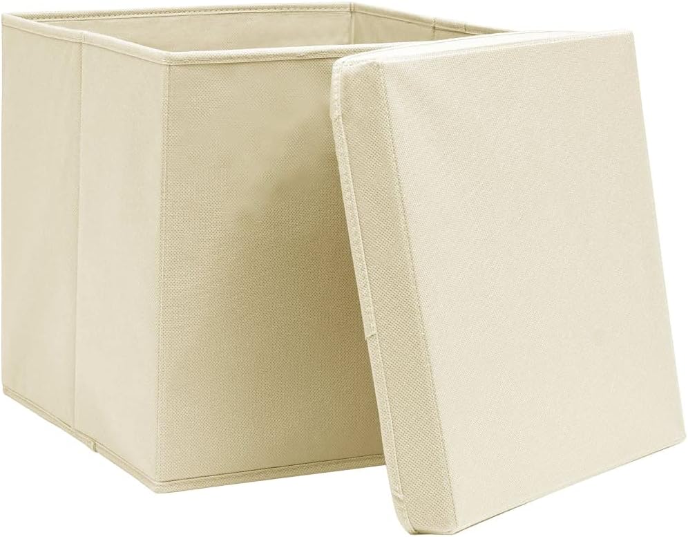 10 Stück Aufbewahrungsbox Mit Deckel 32X32X32 cm Faltbox Mit Fingerloch Storage Boxes Faltbarer Orga