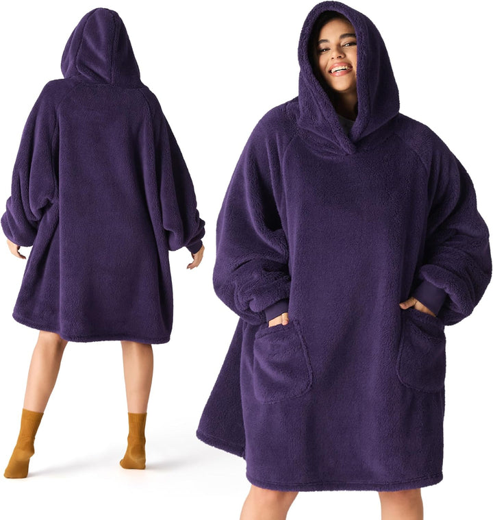 BEDSURE Hoodie Decke mit Ärmeln Deckenpullover - Tragbare Decke zum Anziehen als Geschenke für Fraue