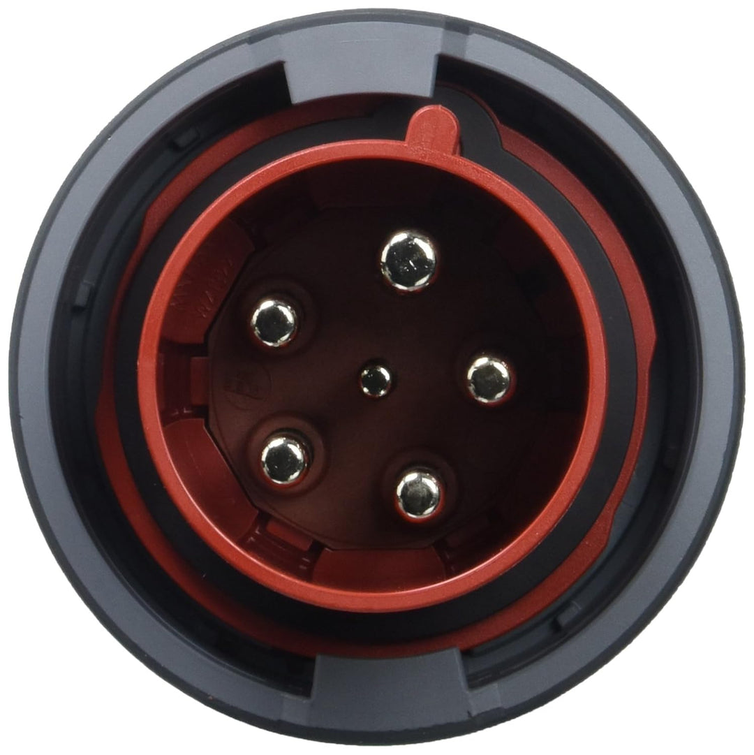 Mennekes 13212 Power Top Xtra Stecker mit Gummifläche, 67 IP-Schutzklasse, 6 Stunden Erdstellung, 5 