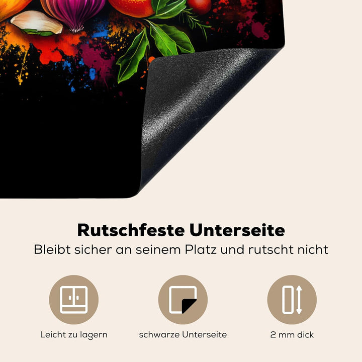 Herdabdeckplatte 70x52 cm Einteilig Induktionsmatte Küche Abdeckung Ceranfeld Herd Abdeckplatte Deko