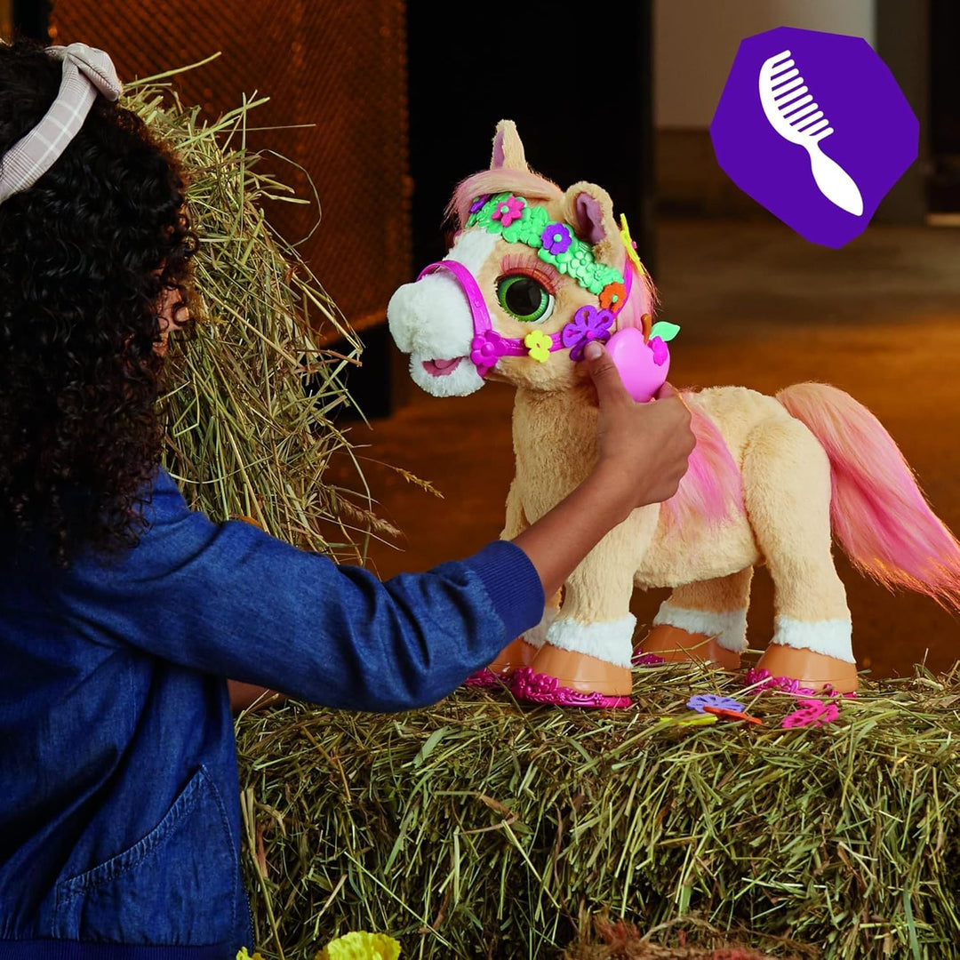 Hasbro Furreal Cinnamon, Mein stylisches Pony, 80+ Geräusche, Reaktionen, 26 Accessoires, elektronis