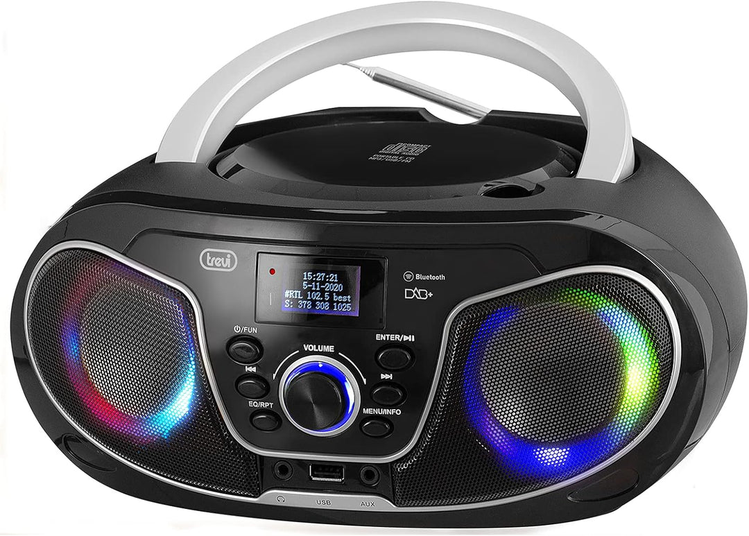 Trevi CMP 588 DAB Tragbares Stereo mit DAB/DAB+ und FM mit RDS, Dot Matrix Display mit hoher Ablesba