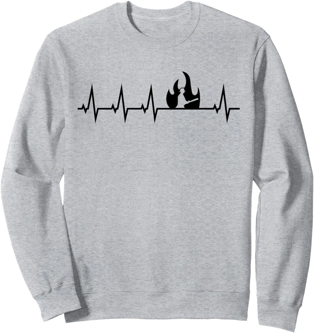 Feuerwehrmann Herzschlag Feuerwehr Feuerwehr Feuerwehr Sweatshirt