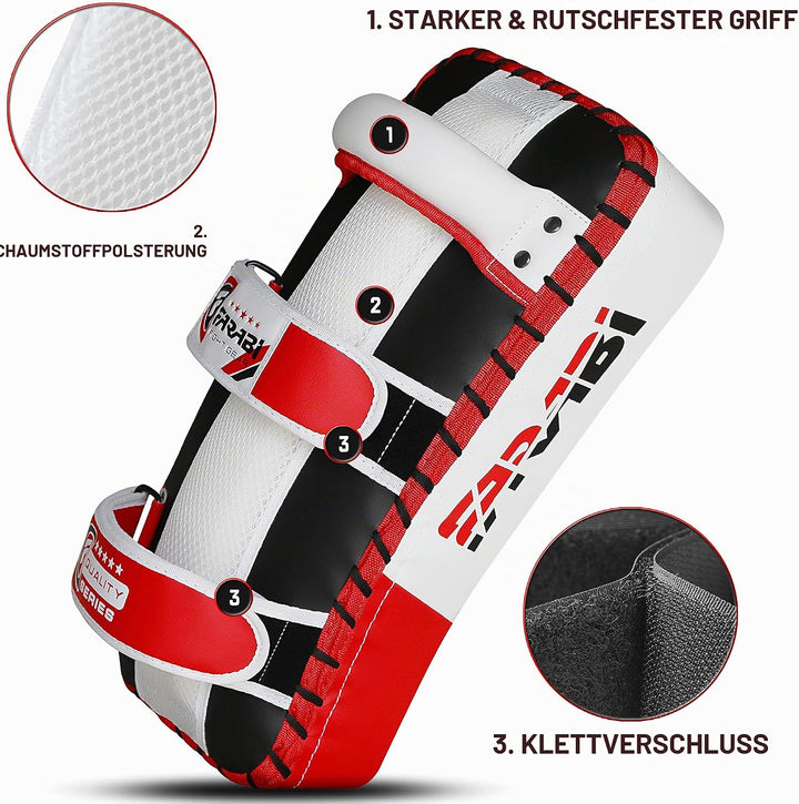 Farabi Sports schlagpolster für Coaching, Training, Kickboxen Curved Kick Pads, schlagpolster Kampfs