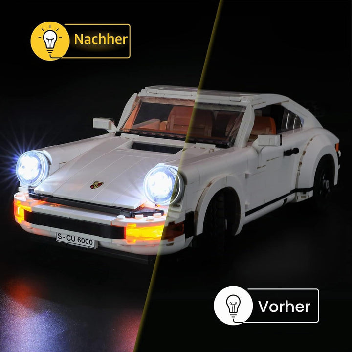 YEABRICKS LED Licht für Lego-10295 Creator Expert Porsche 911 Bausteine Modell (Lego Set Nicht entha