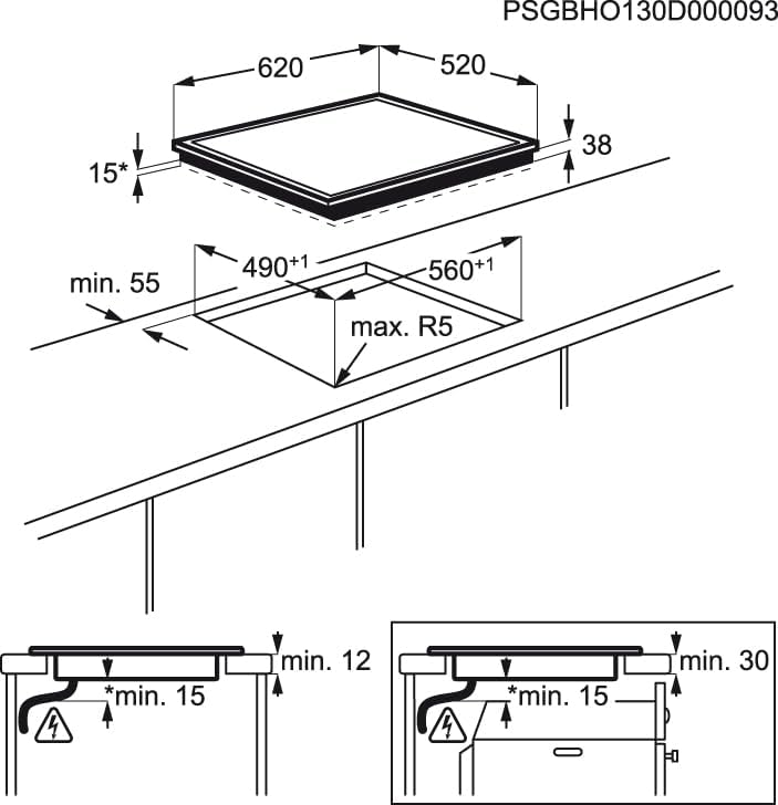 AEG HK654070FB Autarkes Kochfeld / Strahlenbeheizt / Slider-Bedienung / 60 cm / Facetten-Design / 4