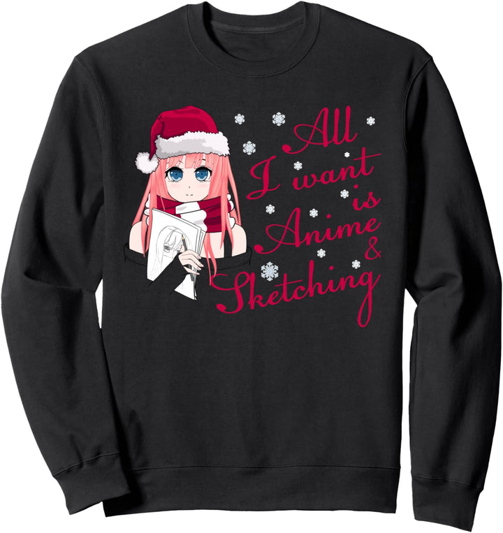 Anime & Skizzieren von Weihnachts-Anime Sweatshirt