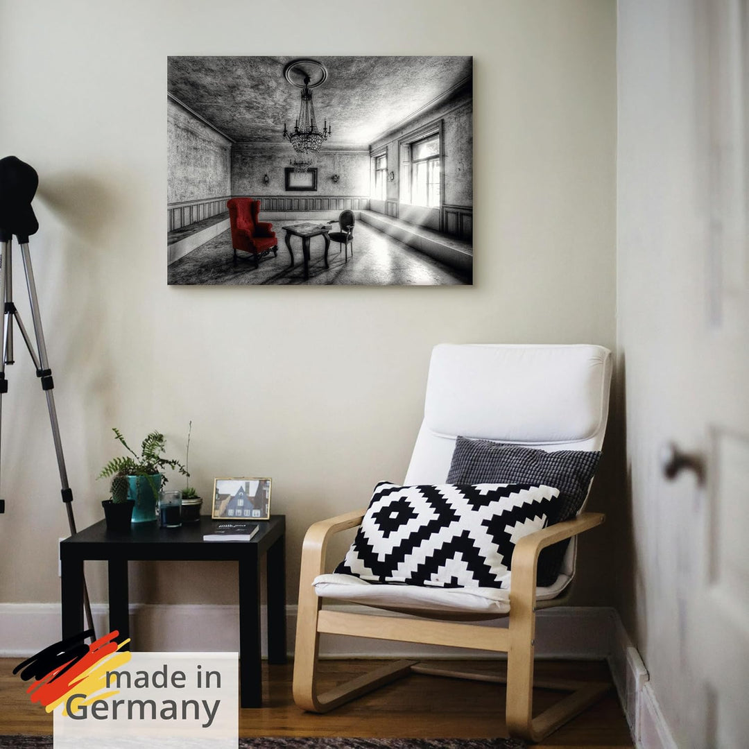 ARTland Leinwandbilder Wandbild Bild auf Leinwand 40 x 30 cm Wanddeko Architektur Lost Place Zimmer