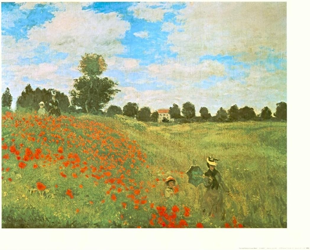 VON LILIENFELD Regenschirm Claude Monet: Mohnblumenfeld Auf-Automatik Kunst Stockschirm