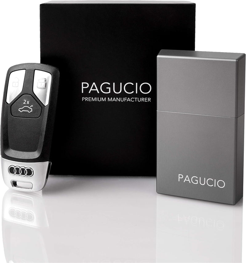 PAGUCIO® Premium Keyless Go Schutz Autoschlüssel Box - Hochwertiges Aluminium Etui für Auto Schlüsse