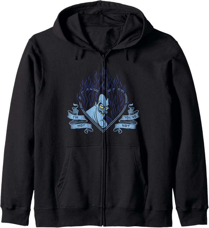 Disney Villains Valentinstag Hades I'm Hot Vintage Logo Kapuzenjacke