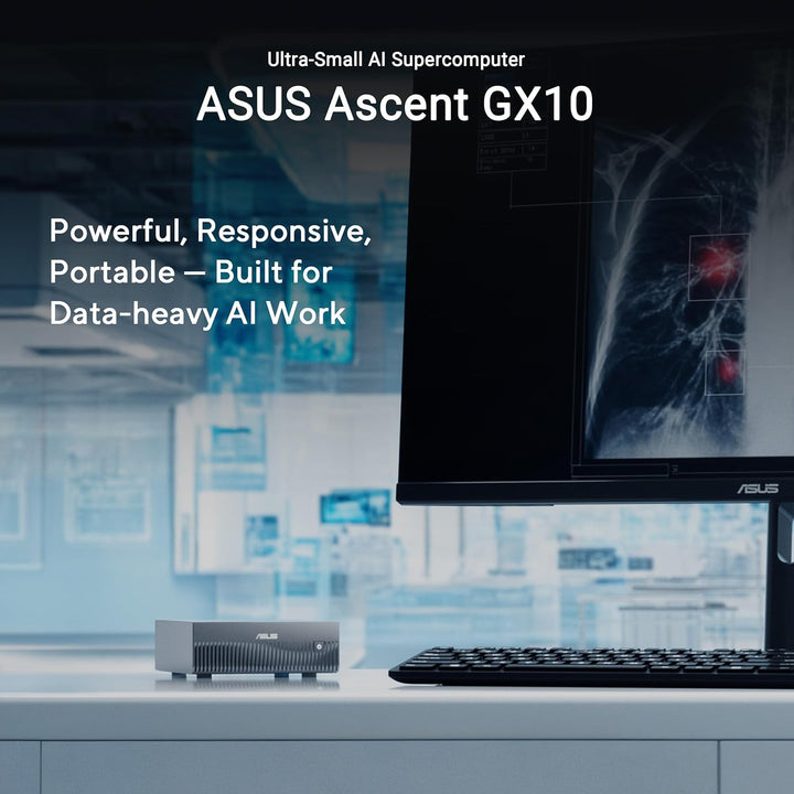 ASUS Ascent GX10-GG0003BN 1TB KI Supercomputer (NVIDIA GB10 Grace Blackwell Superchip, 1 petaFLOP KI