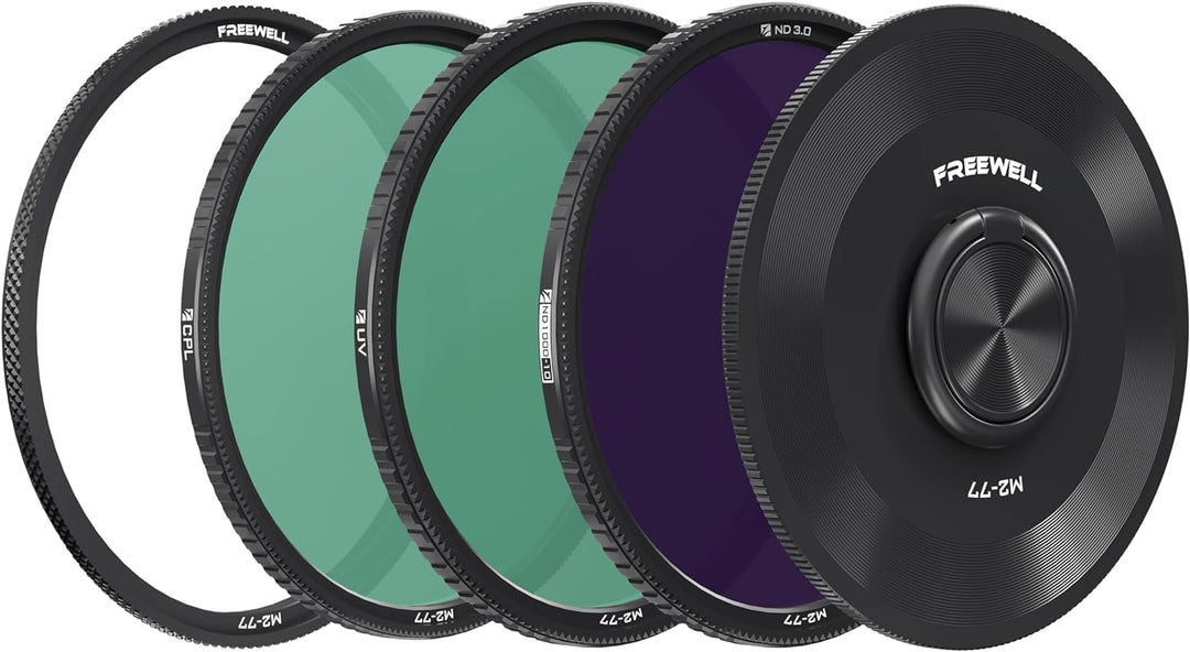 Freewell M2 Magnetischer Schnellwechsler 3er-Pack 77mm ND1000, CPL, UV 77MM 3 PACK, 77MM 3 PACK