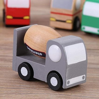 Zerodis 12 Paket Holz Fahrzeug Set Baby Kind Cartoon Spielzeugauto Früherziehung Bildungs Verkehr