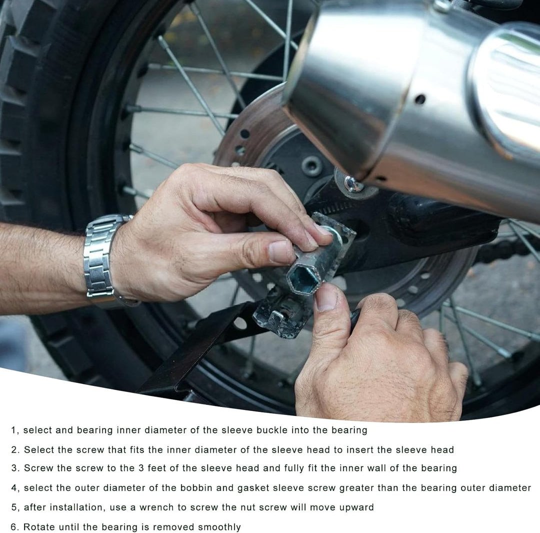 Innenlager Abzieher, Motorrad Innenlager-Auszieher, 9-23 mm Radlager Abzieher Motorrad mit 5 Grössen