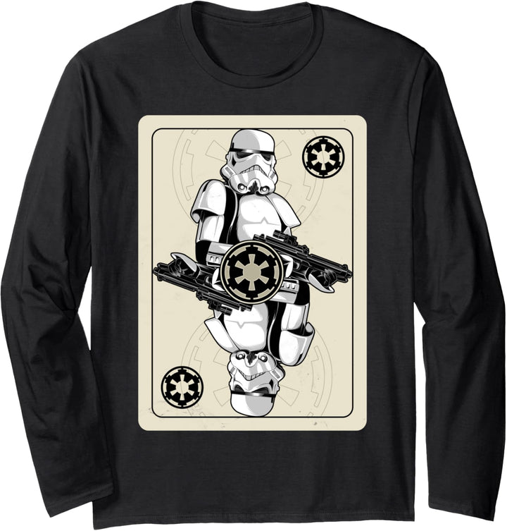 Star Wars Trooper Card Empire Logo Langarmshirt