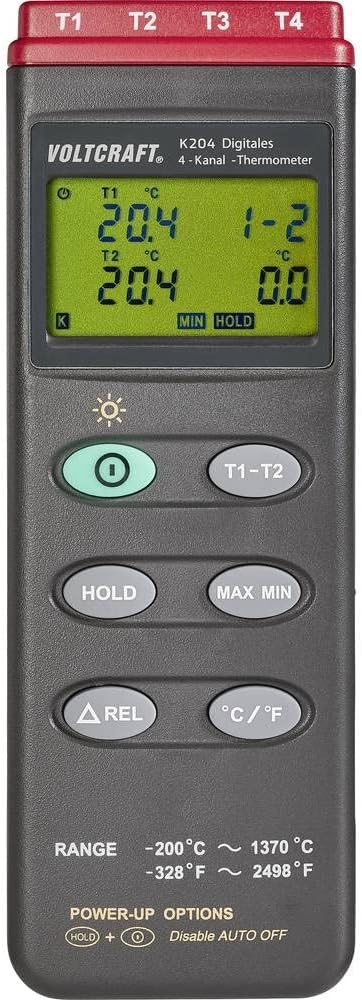 VOLTCRAFT K204 Temperatur-Messgerät -200 - +1370 °C Fühler-Typ K