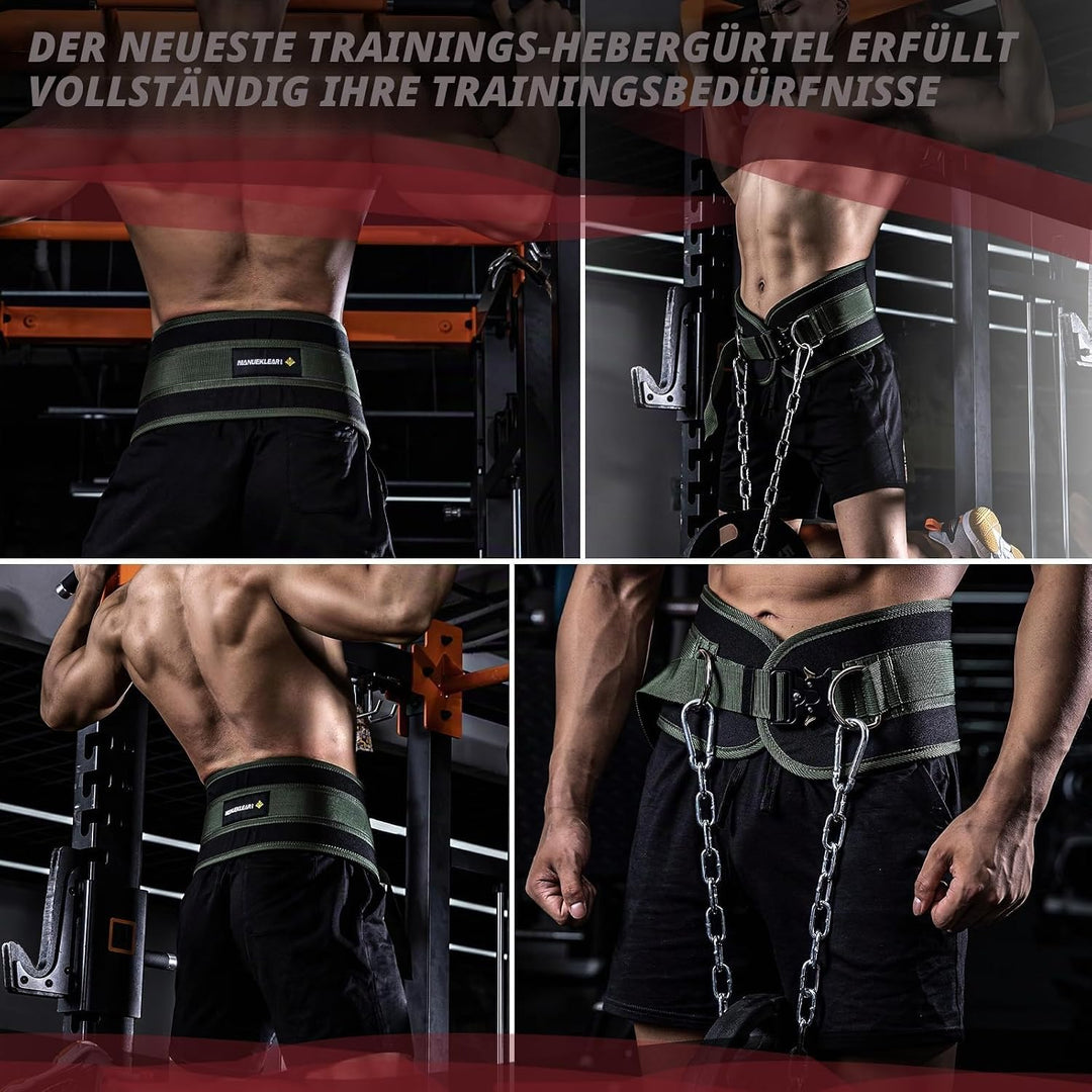 MANUEKLEAR Dip-Gürtel, Gewichtsgürtel, Fitness-Gürtel für Männer und Frauen, robuster Dip-Powerlifti